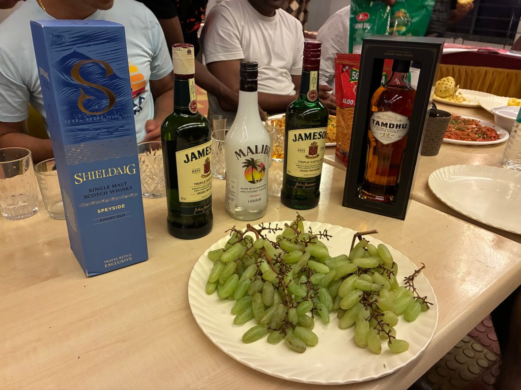 Our arrangement for the evening