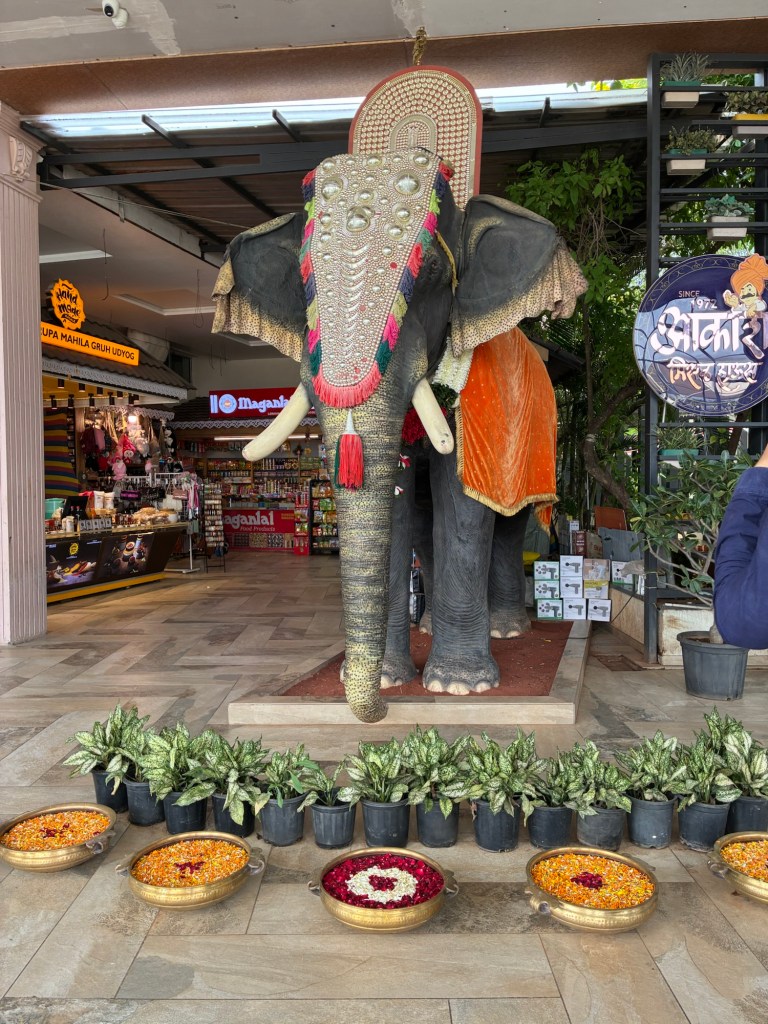 Elephant statue at Hotel Ashok